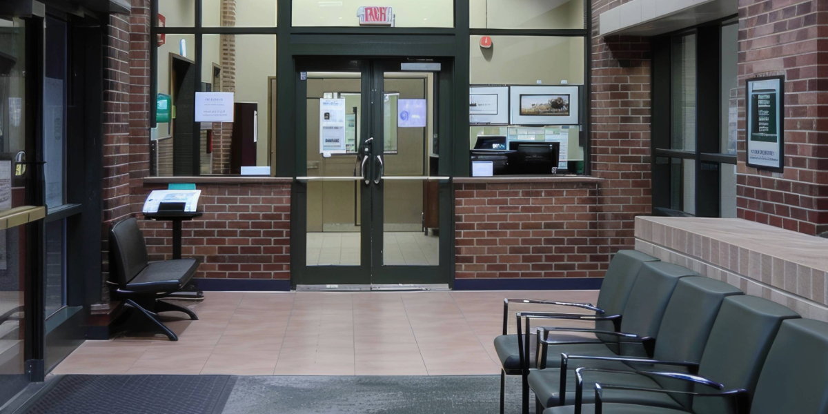 Police station entrance.