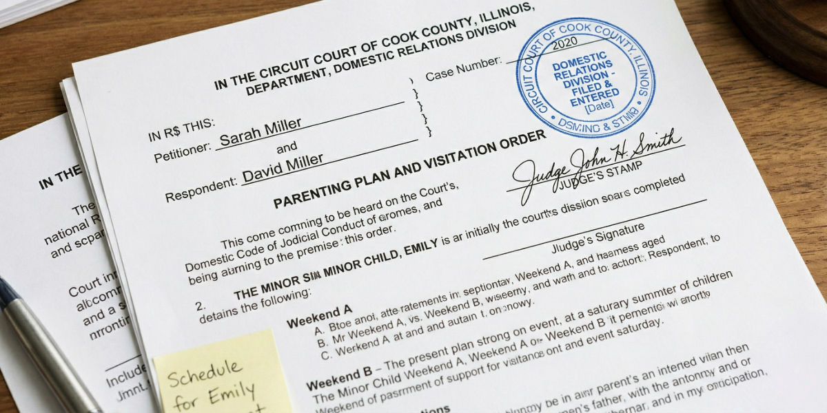 Judge ruling on parent custody during spring break.