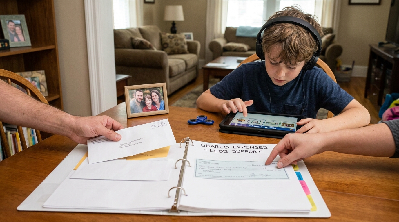 Child support for child with ADHD.