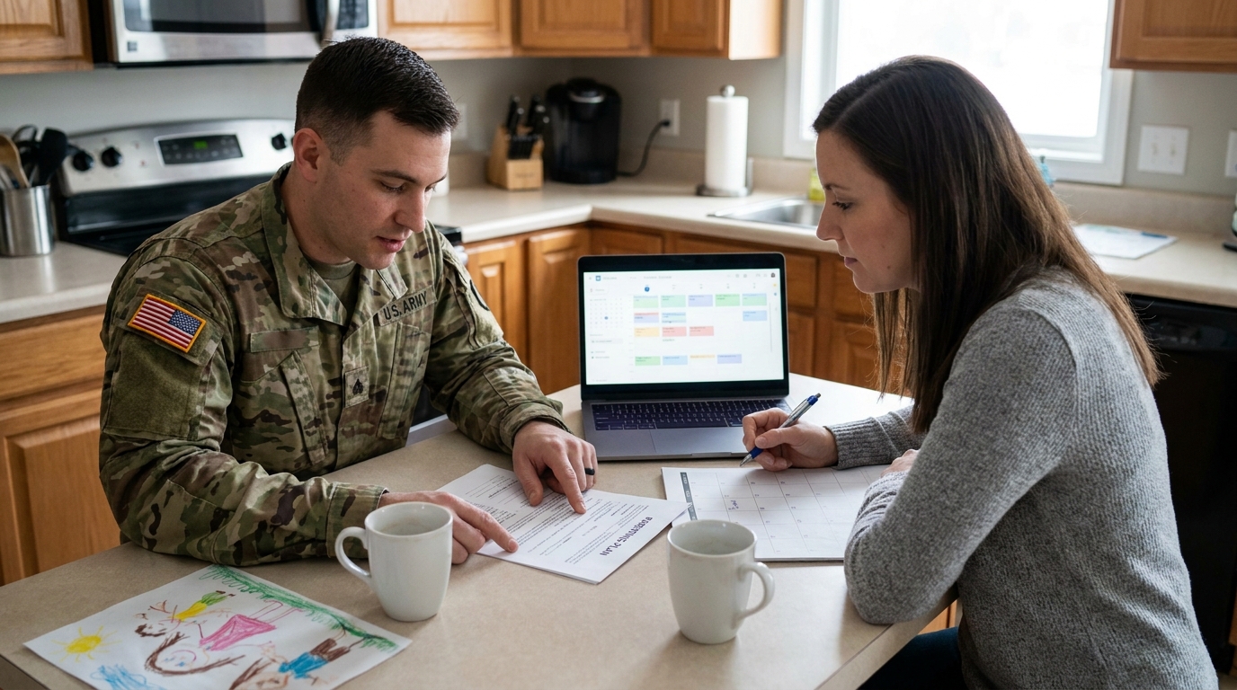 Divorced military parenting plan.